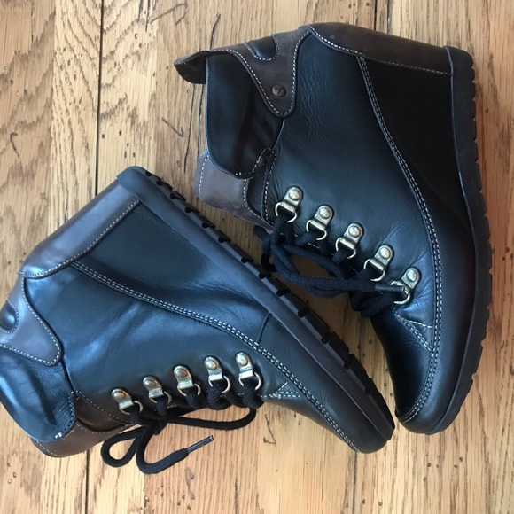 PIKOLINOS Shoes - Pikolinos Black Amsterdam Wedge Heel Boots 39 9